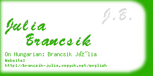 julia brancsik business card